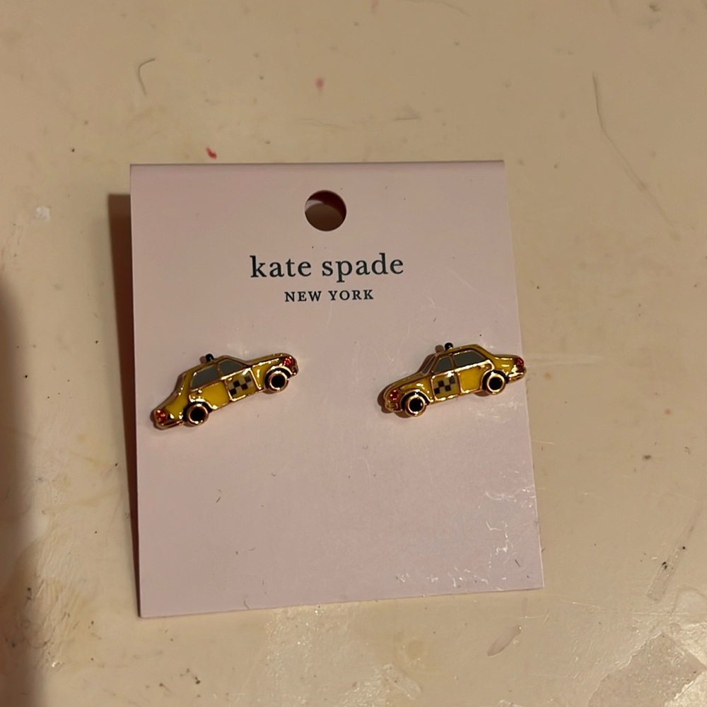 brand new never worn Kate Spade taxi New York City earrings